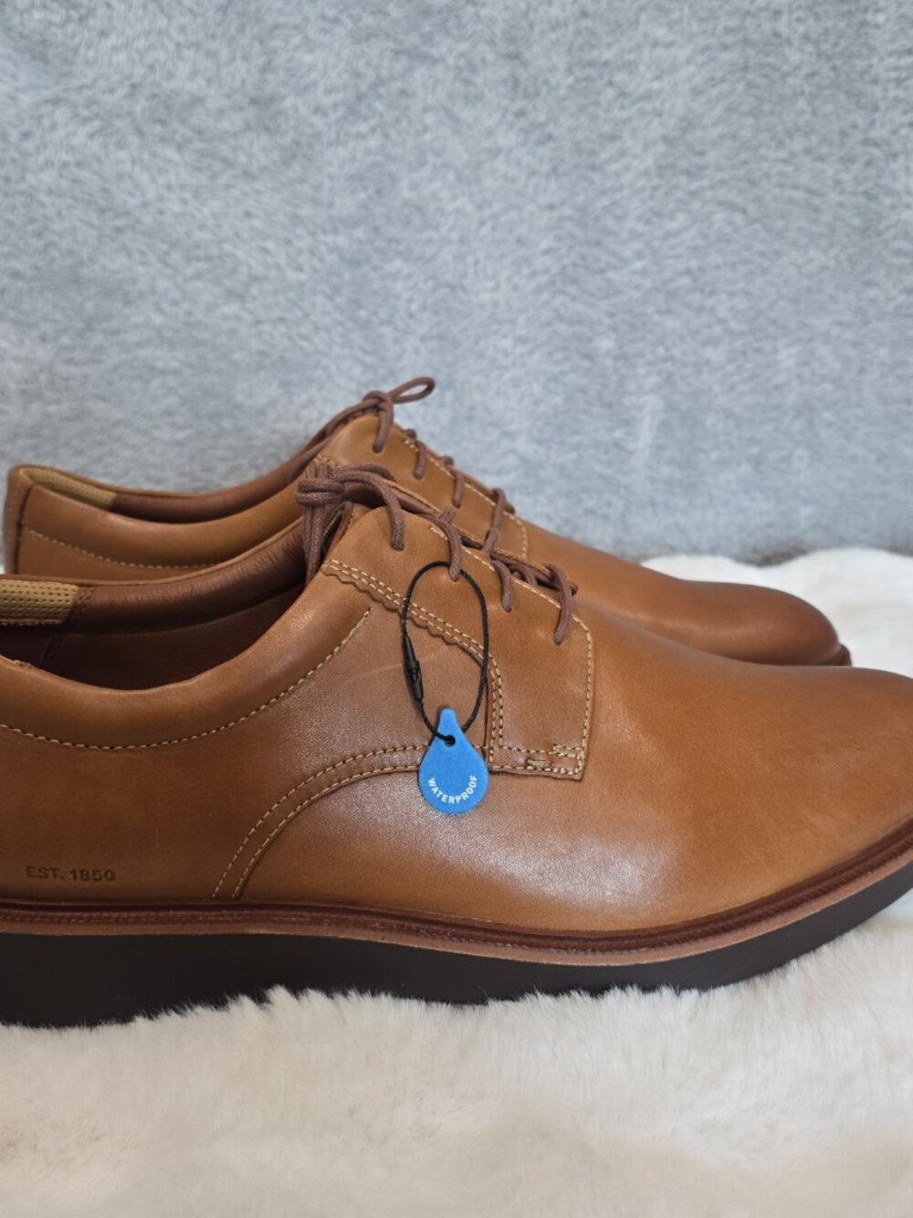 Johnston & Murphy Men's XC Parker Waterproof Oxford Tan Leather Size 13 M NEW